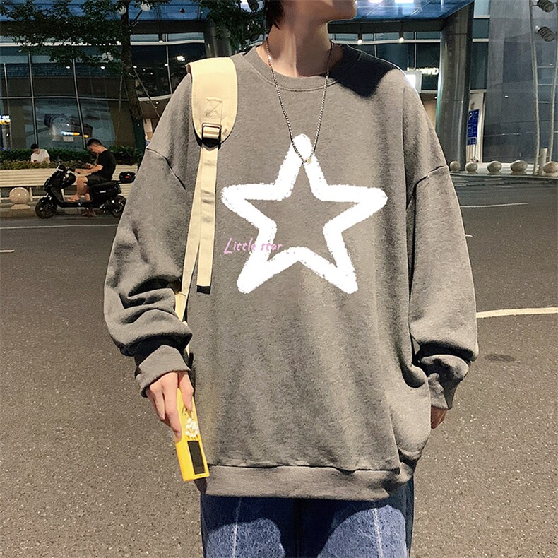 S6286-P28秋季圆领卫衣男大码韩版宽松长袖外套,男装卫衣,电商A040