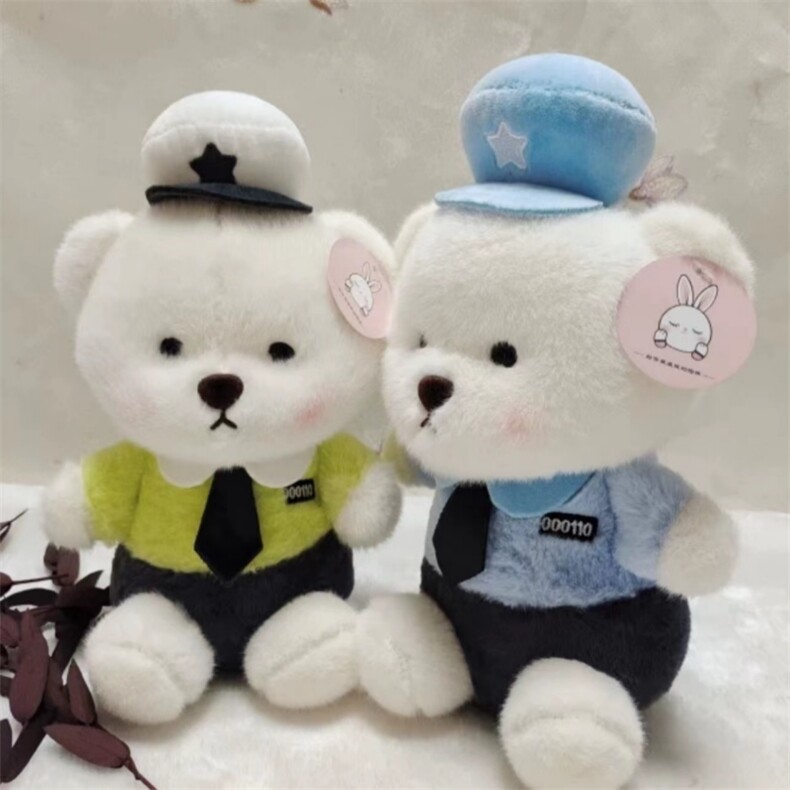 警察小熊，汇鑫毛绒玩具