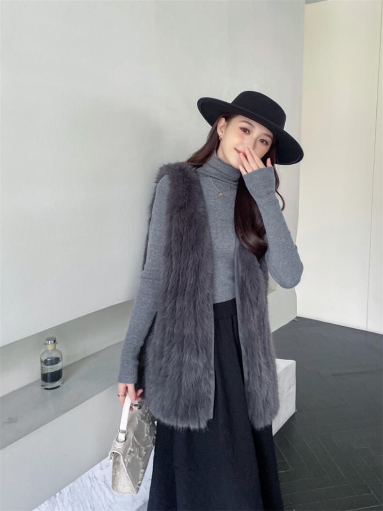 现货皮毛一体马甲，女装马甲，杜十衣社