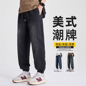 春季款天丝莱赛尔束脚裤男宽松舒适百搭休闲裤潮牌裤子Z2607-P50图片