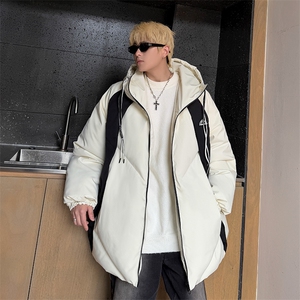 冬季印花连帽中长款设计宽松棉衣加厚潮流外套MY2410特P110控178图片