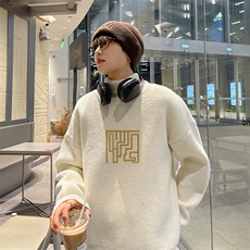 高质量！秋冬季高领毛衣男士加绒加厚翻领针织衫男毛衣FL488-P45，男装针织衫/毛衣，电商B371