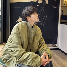 飞行员夹克男解构设计棒球领短外套男XH24-P70，男装夹克，电商B367