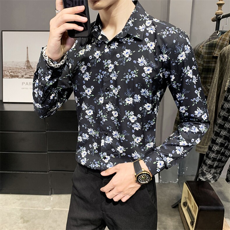 312A-5-135-P55店主英伦韩版潮流衬衫休闲修身上衣,男装衬衫,星座312A-5