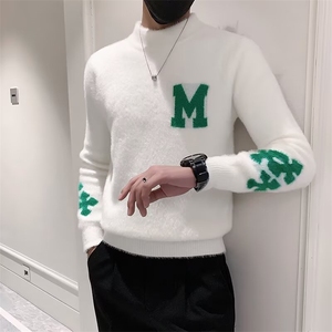 半高领毛衣男潮牌韩版痞帅线衣秋季休闲内搭打底针织衫S579/P64图片