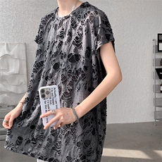 8XL-M重磅！特大码短袖T恤背心男宽松休闲百搭篮球服DX318P28，男装T恤，电商D206-1