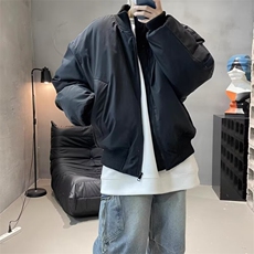美式飞行夹克男士秋冬季ing廓形蝙蝠袖宽松百搭棒球服外套网图，男装夹克，星座302B-2