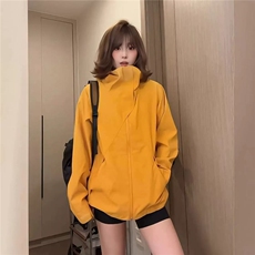 冲锋衣连帽夹克男宽松落肩纯色上衣外套DSA157B-JK7988-特P55，男装夹克，电商A157B