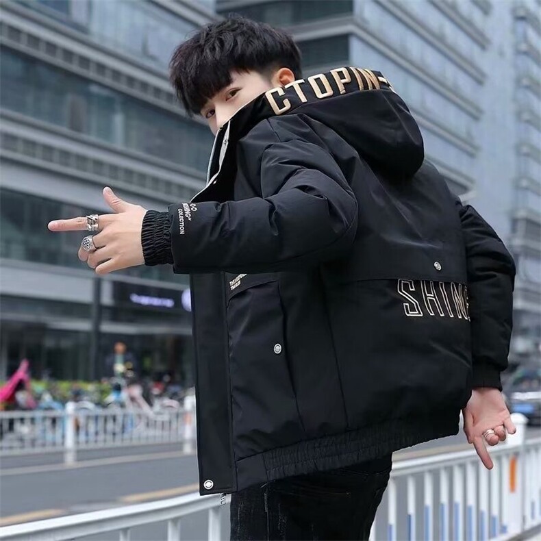 网络图现货连帽棉衣-男士宽松休闲百搭舒适保暖棉服 R9066-P85图片