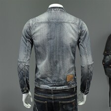 QT5027/H06339/P215立领牛仔外套男士有288，男装工装外套，钱塘730-1
