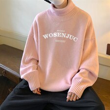 高质量！秋冬季高领毛衣男士加绒加厚翻领针织衫男毛线衣FL51-P45，男装针织衫/毛衣，电商B367