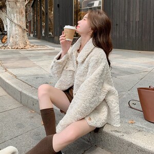 【 现货】宽松版羊羔毛外套2253-P185-268,女装皮草,浙宝189