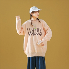 中性22秋/冬新款潮流字母印花休闲百搭圆领套头毛衣M1045P50控68，男装针织衫/毛衣，A247A