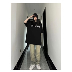 美式高街黄泥牛仔裤男女秋冬潮牌水洗做旧直筒裤SG01P36，男装牛仔裤，星座1112-1
