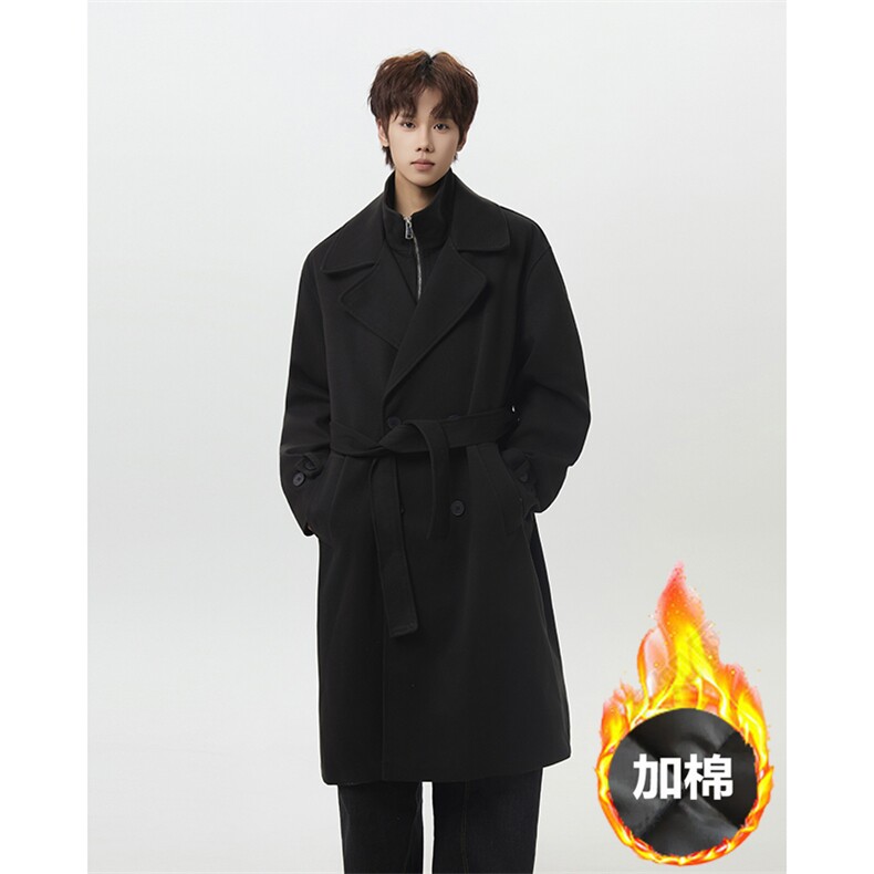 假两件毛呢大衣中长款加棉呢子风衣-FY813特P105 常规FY913-特P95图片