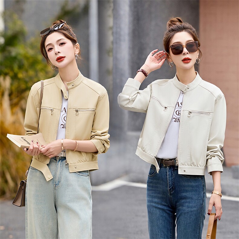 2026春季新款机车服短款皮衣外套图片