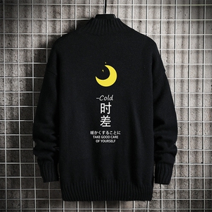 M18047-P45 加绒款-P65半高领毛衣男士大码针织衫男毛线衣男线衫图片