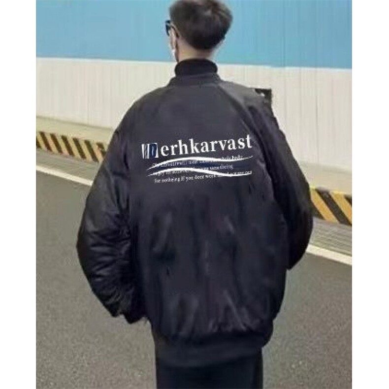 字母设计感棒球服男女春秋季小众情侣飞行员夹克外套JFF548,男装夹克,星座1116A（原606A-3）
