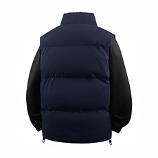 现货5W件冬季三防硬挺boxy短款立领棉衣马夹外套加厚马甲保暖棉服，男装棉衣，电商A443