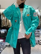 新款时尚洋气显瘦腰绳刺绣贴标ins外套潮，其它，L·H·X