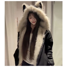 1506-1/MWP171/P98美式座山雕猫耳朵毛领连帽棉衣冬季新款加厚，男装棉衣，星座1506-1