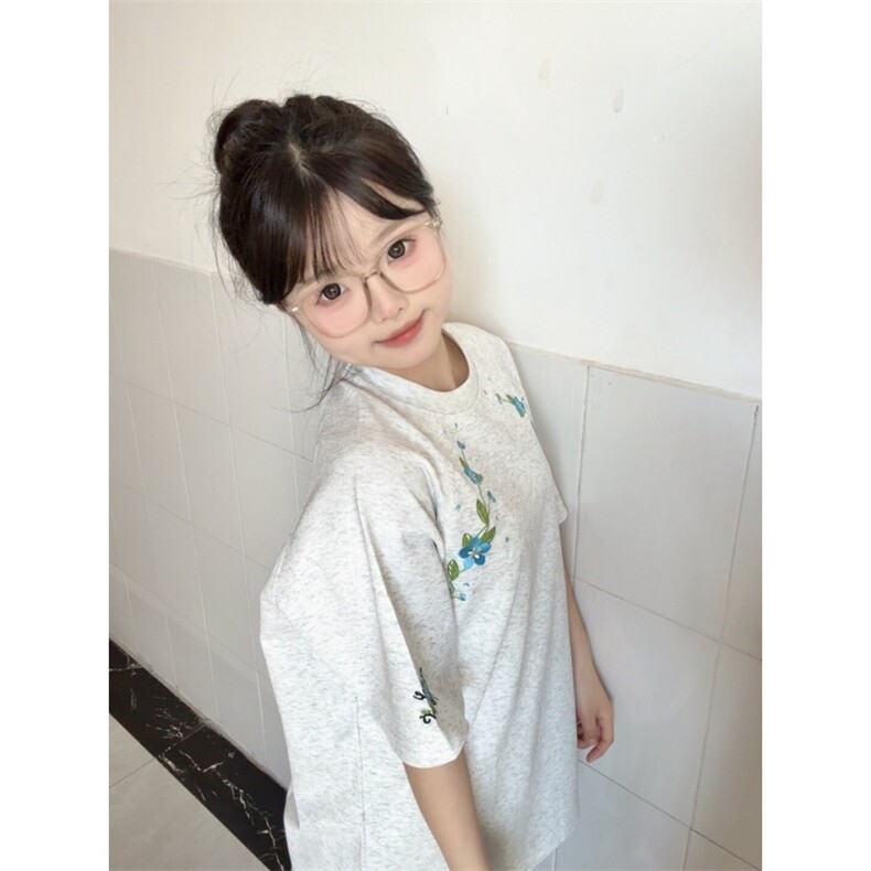 H0692-P35插肩袖+刺绣夏季宽松休闲T恤,女装T恤,星座617A-2