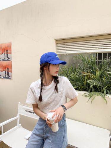 洋气亮片T百搭款，女装，Alissa Lin