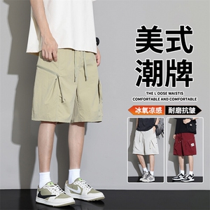 抖音品质美式工装短裤男士夏薄款宽松休闲A146-GY519特p30量大优图片