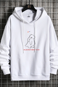 WY2140-P40 纯棉连帽卫衣男大码运动帽衫宽松薄外套 网格挂拍图片
