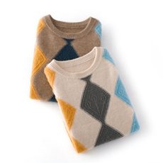 男士圆领长袖毛衣修身针织衫男装时尚百搭羊毛上衣，男装羊毛衫，琳华羊绒