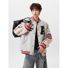 JKDD014-常规P67夹棉P77美式刺绣字母棒球服外套男情侣夹克棉服，男装夹克，星座712A-1