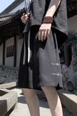 夏季新风冰丝休闲短裤刺绣竹子宽松五分裤男937特P27控48，男装牛仔裤，电商C305A
