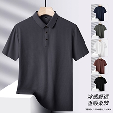 夏季新款无痕短袖Polo衫冰丝锦氨T恤HS1166-P38，男装T恤，星座1206（原A206）