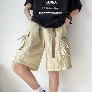 冰丝大口袋工装短裤男大码休闲中裤机能山系户外五分裤子 DK116图片