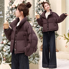 立领短款羽绒服女外套2025冬季新款小个子超好看加厚保暖外套女，女装羽绒服，美沁