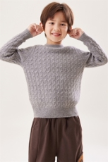 秋冬新款儿童羊绒衫时尚百搭小麻花设计舒适保暖男女童毛衣，童装儿童羊绒衫，伊绒腾羊绒
