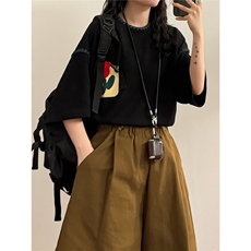 怕麻烦郁金香口袋男女短袖T恤夏季新款宽松美式潮牌上衣GA002P42，男装T恤，星座1013-5