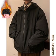 24冬单板双板防风防水保暖滑雪服男士加棉加厚连帽外套M70-P140，男装棉衣，电商A001