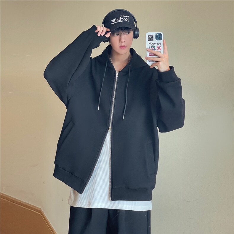 A450-WY1193-P100控139宽松重磅连帽开衫卫衣外套上衣，男装卫衣，电商A450