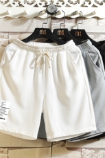 MK37045-P15冰丝短裤男士大码宽松休闲五分裤男运动中裤砖墙挂拍，男装休闲裤，电商A040A