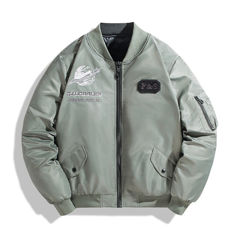 加绒加厚棉衣强力悍冬飞行棉服双面穿潮牌时尚加厚棉衣流行户外运图片