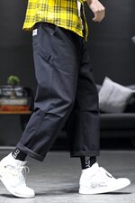 2021春秋季新日系沙发墙大码宽松男束脚松紧腰休闲长裤K236-P40，男装休闲裤，电商A001
