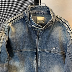 美式复古立领牛仔外套男女高街百搭水洗工装情侣夹克JK08946-P75，男装工装外套，星座308B-1