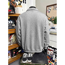 抖音得物高品质二开26春装美式高街结构设计POLO翻领卫衣外套W77，男装Polo衫，电商A486