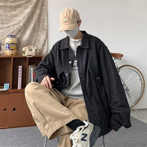 春秋外套男潮牌宽松ins高街hiphop休闲夹克韩版潮流上图片