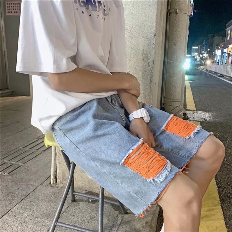 潮流时尚夏季牛仔短裤T561P38图片