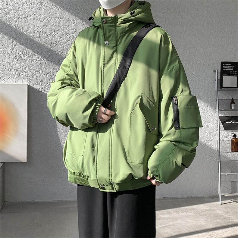 棉衣男冬季新款港风宽松休闲连帽面包服学生加厚棉服MF9006-P95,男装棉衣,星座214-3