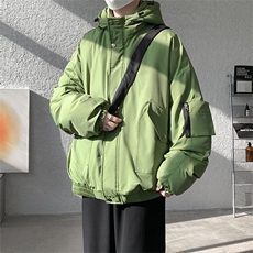 棉衣男冬季新款港风宽松休闲连帽面包服学生加厚棉服MF9006-P95，男装棉衣，星座214-3
