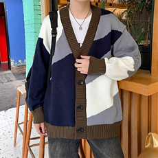 长袖加厚毛衣开衫2024新款针织外套男士潮流百搭毛衫男装7028/P50，男装针织衫/毛衣，星座506