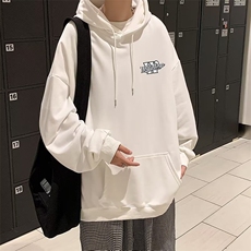 春秋卫衣男ins潮牌百搭纯色上衣港风宽松休闲连帽外套W5107-P30，男装卫衣，星座512-2